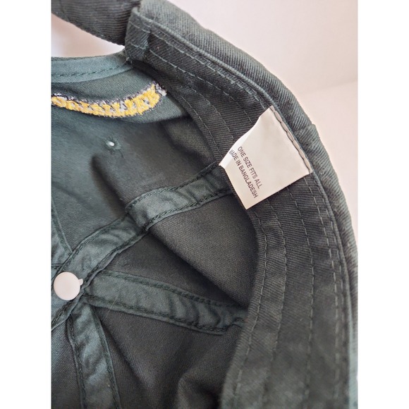 Cabelas Dark Green Yellow‎ One Size Fits Most Adjustable Hat Mens Womens - Picture 6 of 7